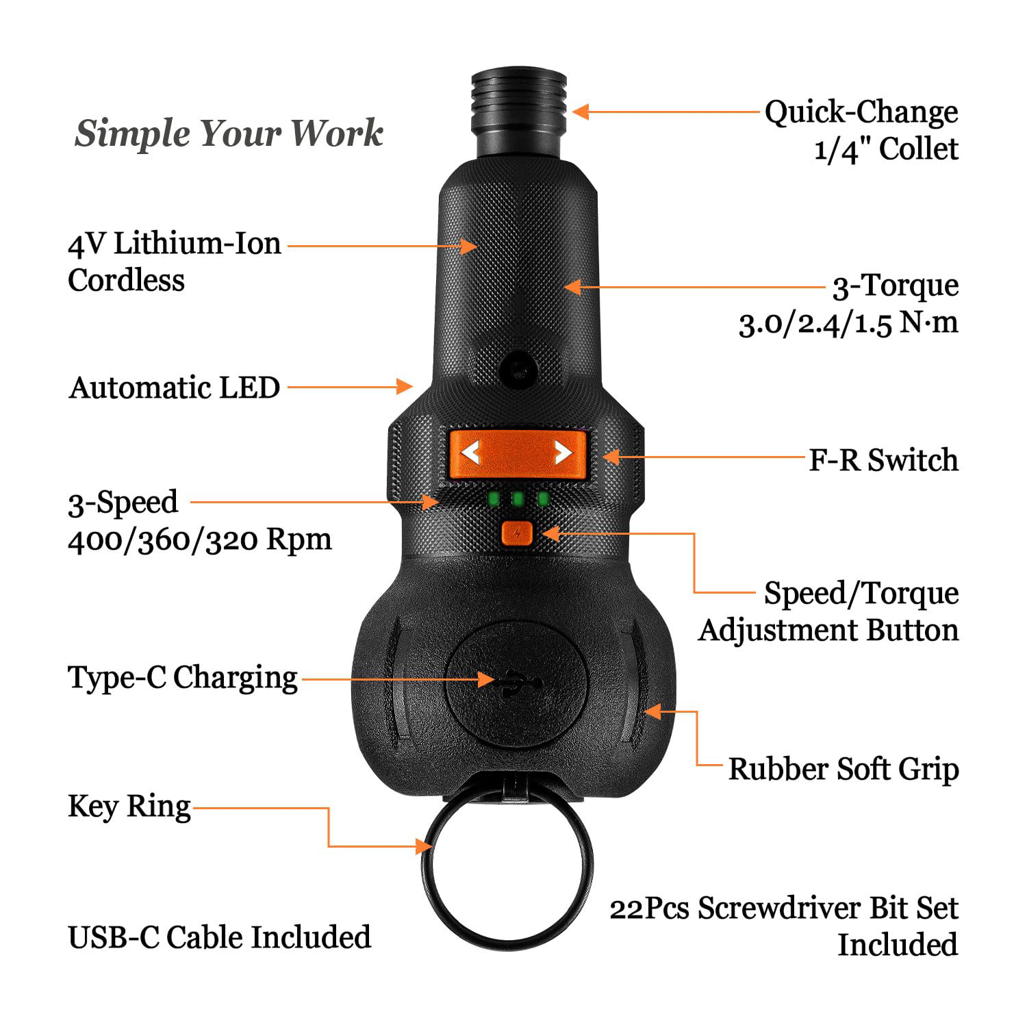 Obeng Listrik Tanpa Kabel Bor  - Electric Screwdriver Rechargeable Usb ulasan dan harga