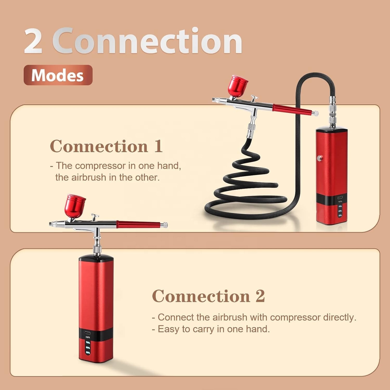 Kit Airbrush dengan Kompresor, - Airbrush Kit With Mini Compressor ulasan dan harga